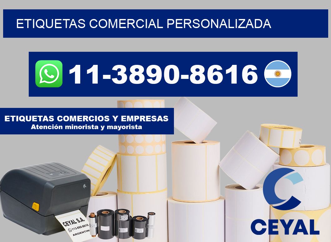 ETIQUETAS comercial personalizada