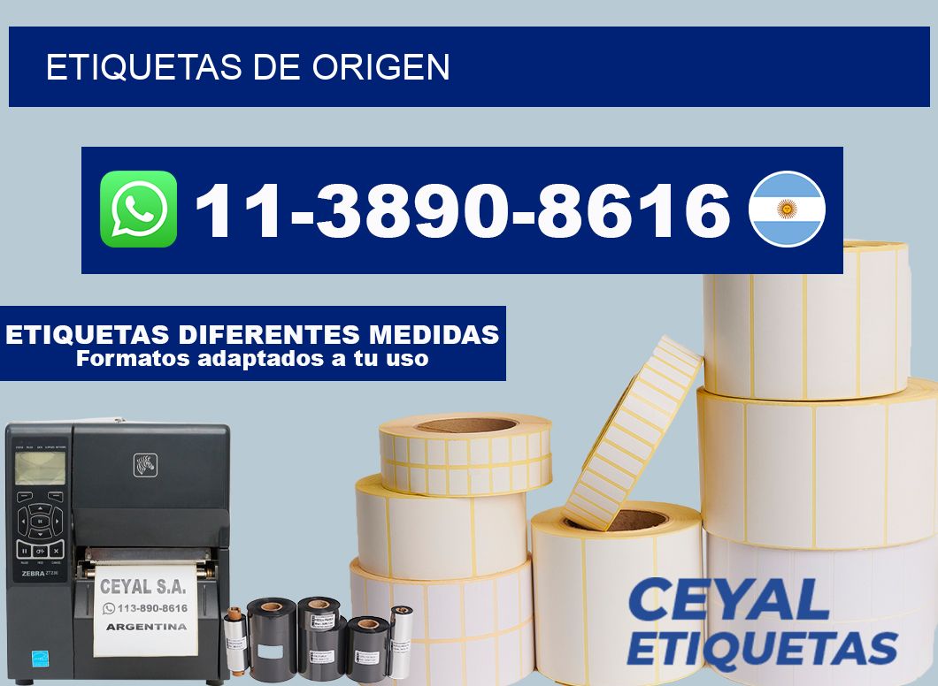 ETIQUETAS de origen
