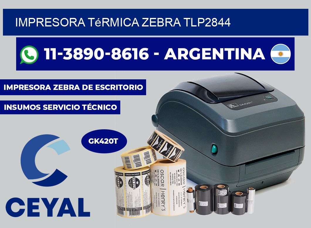 Impresora térmica Zebra tlp2844
