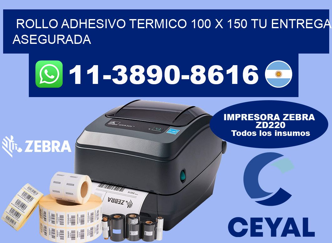 ROLLO ADHESIVO TERMICO 100 X 150 Tu entrega asegurada