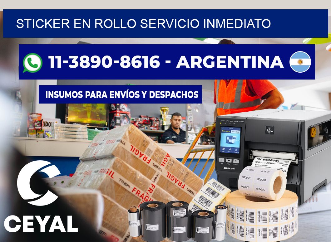 STICKER EN ROLLO Servicio inmediato