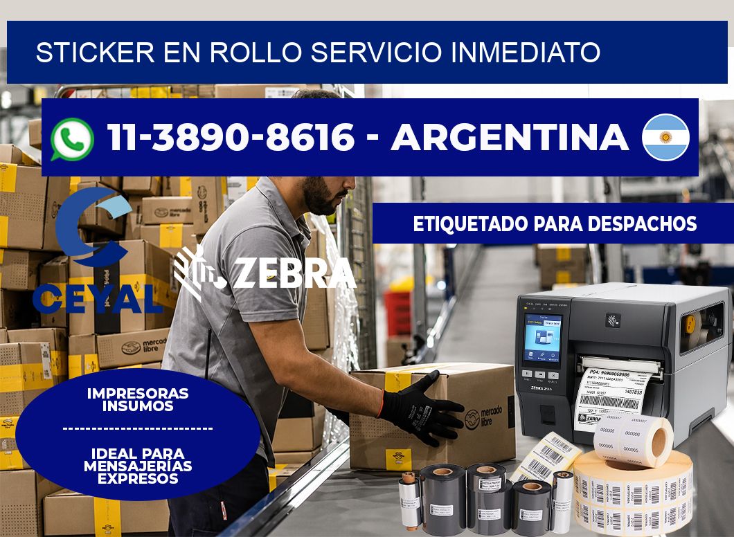 STICKER EN ROLLO Servicio inmediato