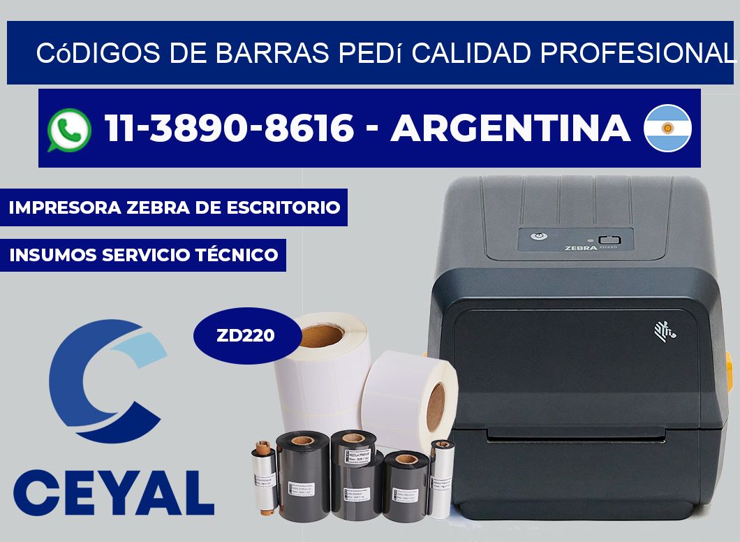 códigos de barras Pedí calidad profesional