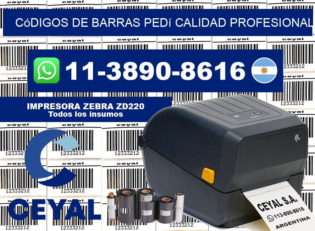 códigos de barras Pedí calidad profesional