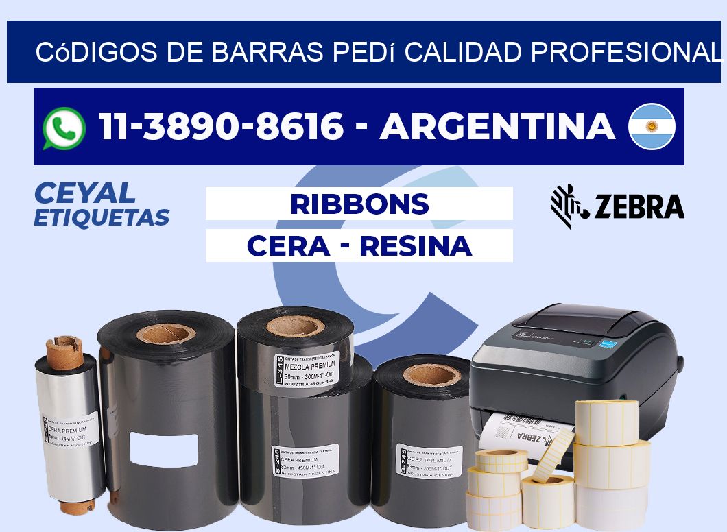 códigos de barras Pedí calidad profesional