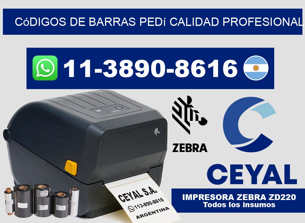 códigos de barras Pedí calidad profesional