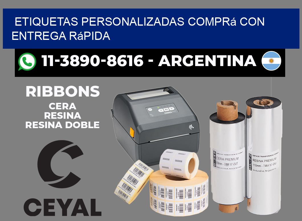 etiquetas personalizadas Comprá con entrega rápida