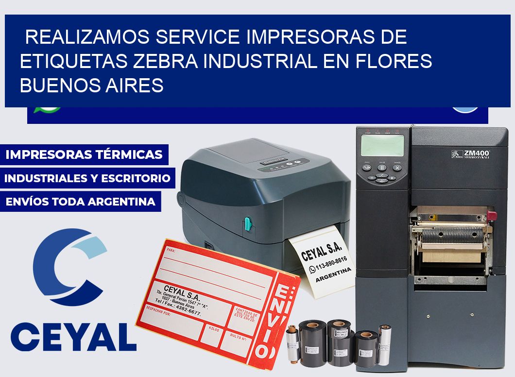 realizamos service Impresoras de Etiquetas zebra industrial en Flores  Buenos Aires