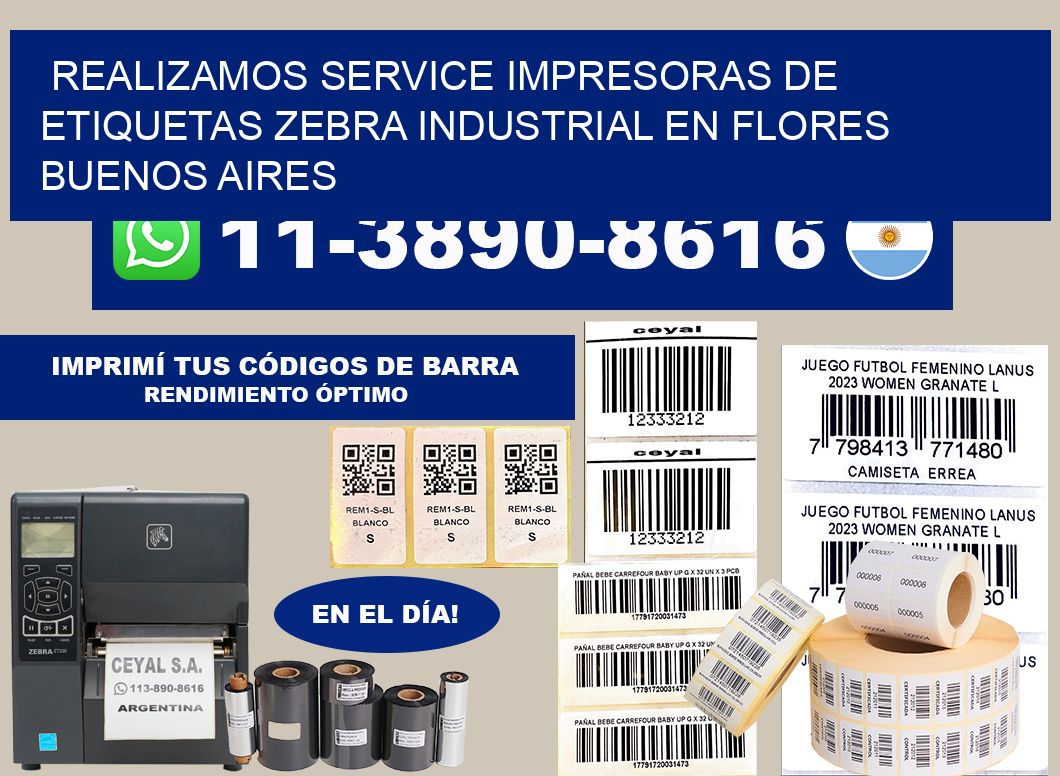 realizamos service Impresoras de Etiquetas zebra industrial en Flores  Buenos Aires