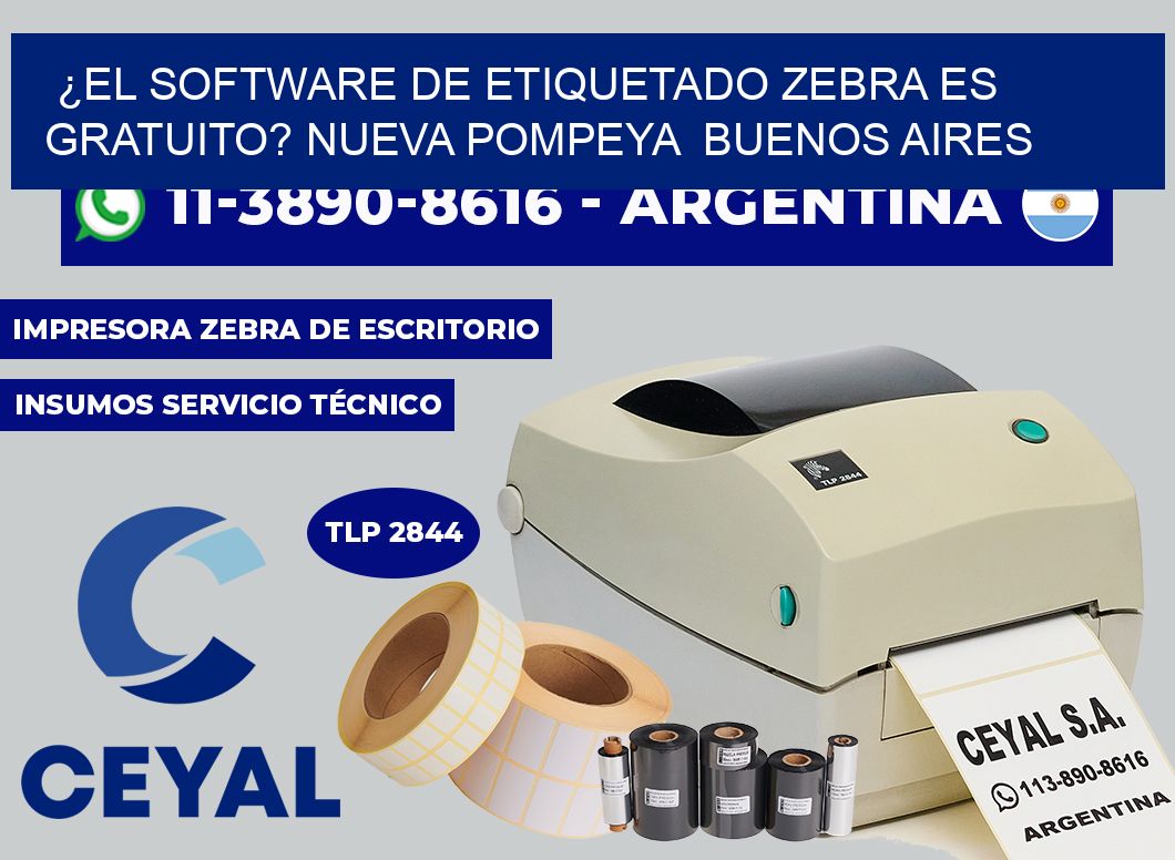 ¿El software de etiquetado Zebra es gratuito? Nueva Pompeya  Buenos Aires