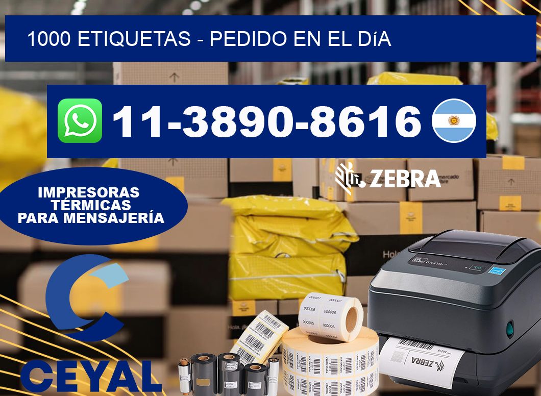 1000 ETIQUETAS - Pedido en el día