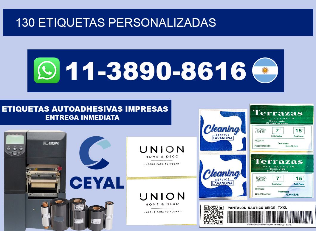 130 ETIQUETAS PERSONALIZADAS