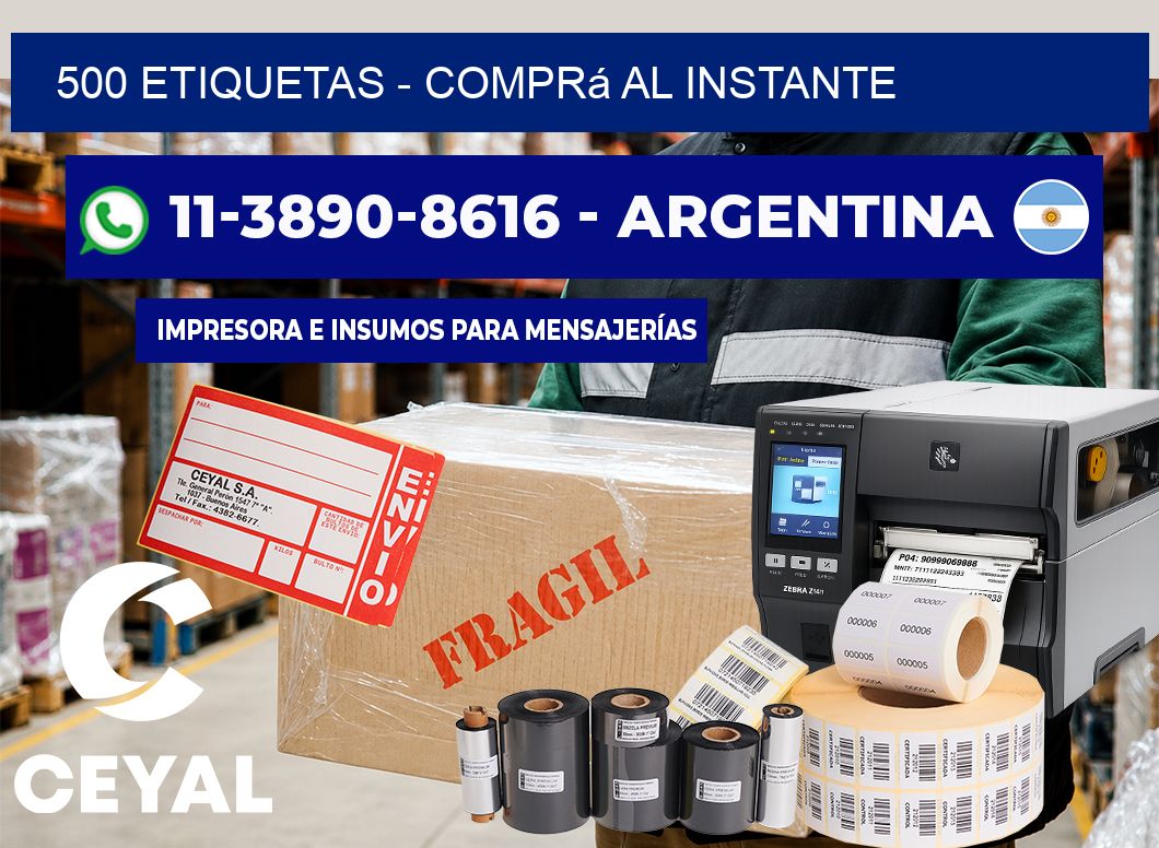 500 ETIQUETAS - Comprá al instante
