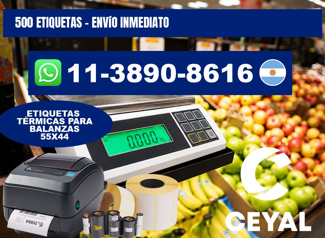 500 ETIQUETAS - Envío inmediato