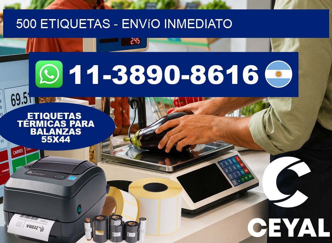 500 ETIQUETAS - Envío inmediato