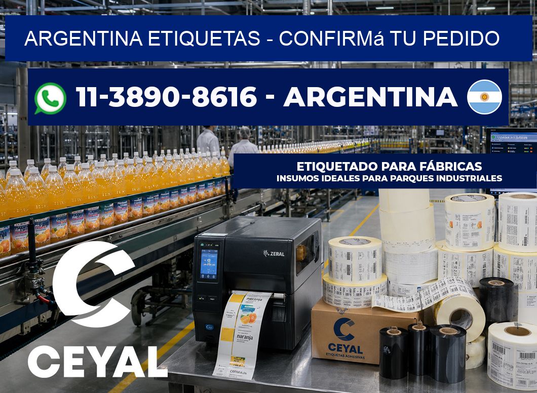 ARGENTINA ETIQUETAS – Confirmá tu pedido