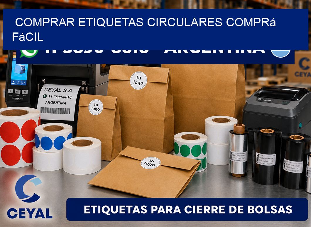 COMPRAR ETIQUETAS CIRCULARES Comprá fácil
