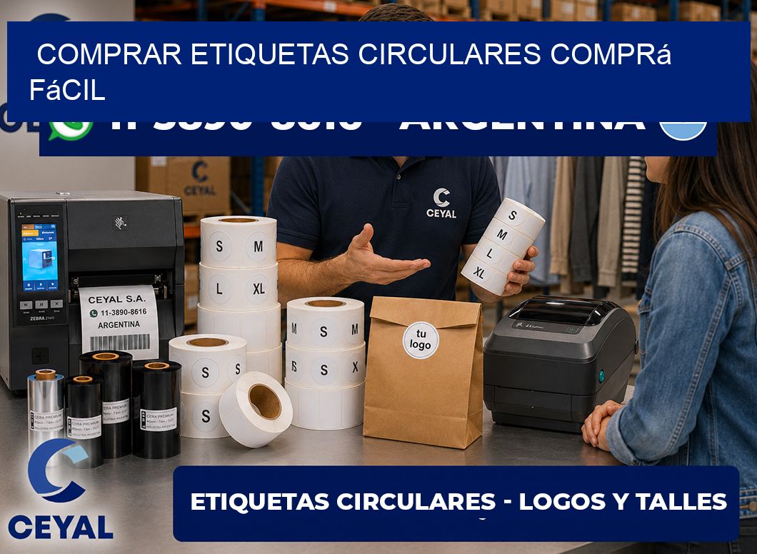 COMPRAR ETIQUETAS CIRCULARES Comprá fácil
