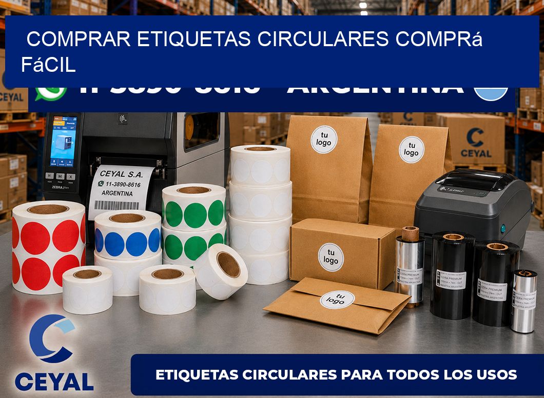 COMPRAR ETIQUETAS CIRCULARES Comprá fácil