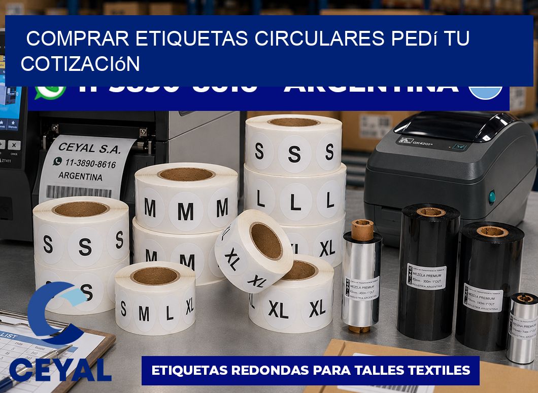 COMPRAR ETIQUETAS CIRCULARES Pedí tu cotización