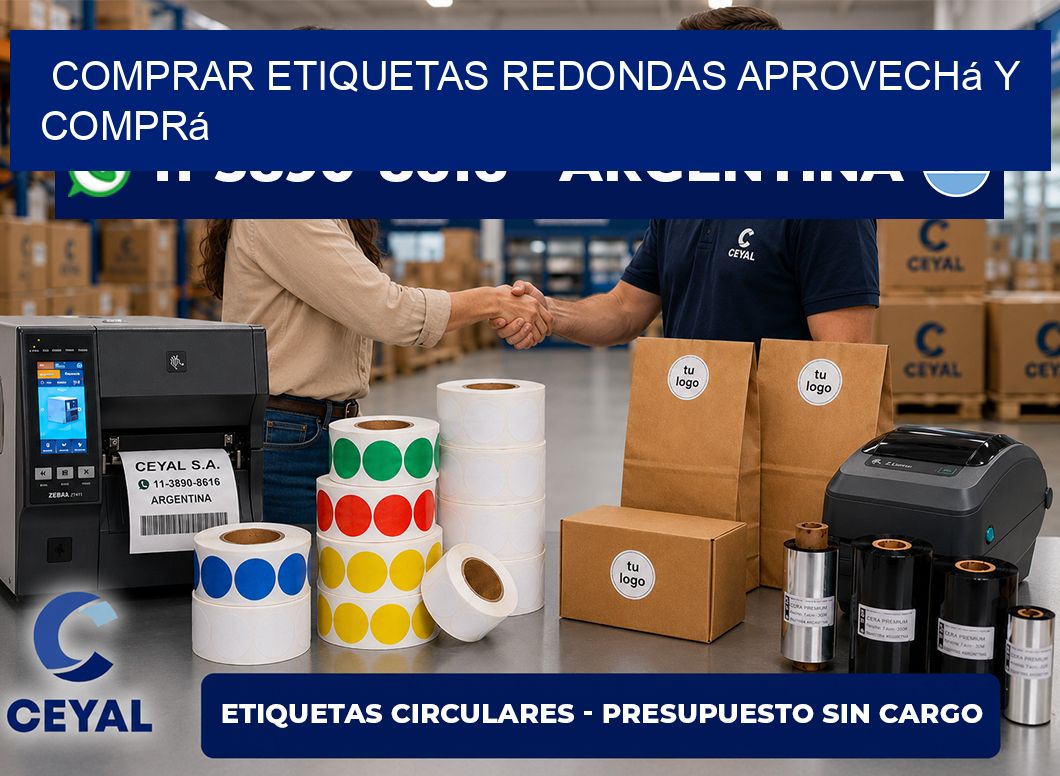 COMPRAR ETIQUETAS REDONDAS Aprovechá y comprá