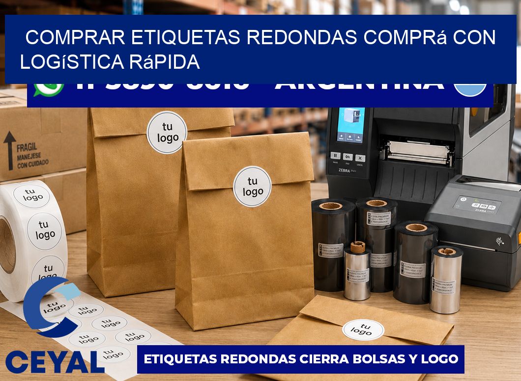 COMPRAR ETIQUETAS REDONDAS Comprá con logística rápida