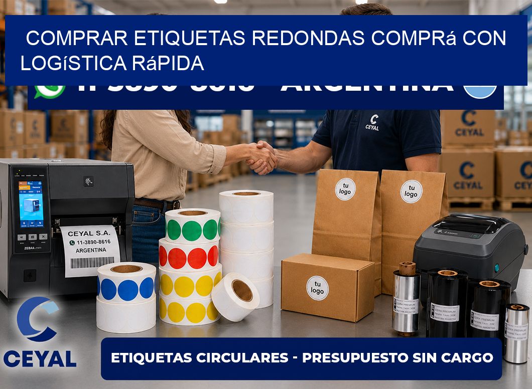 COMPRAR ETIQUETAS REDONDAS Comprá con logística rápida