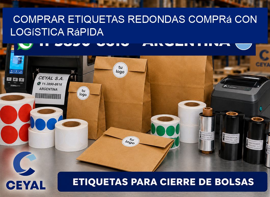 COMPRAR ETIQUETAS REDONDAS Comprá con logística rápida