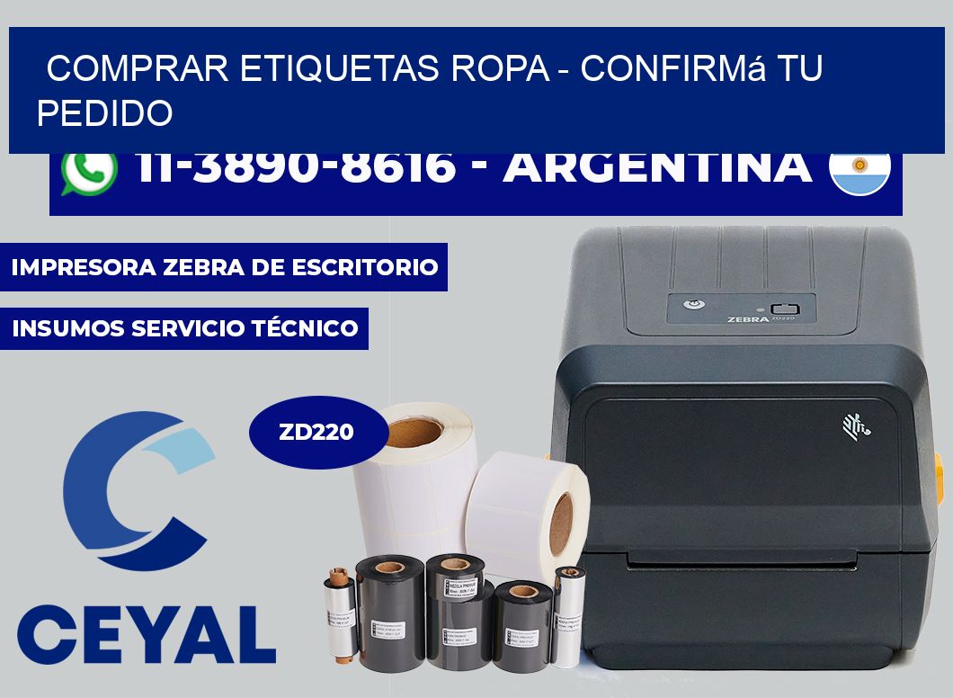 COMPRAR ETIQUETAS ROPA - Confirmá tu pedido
