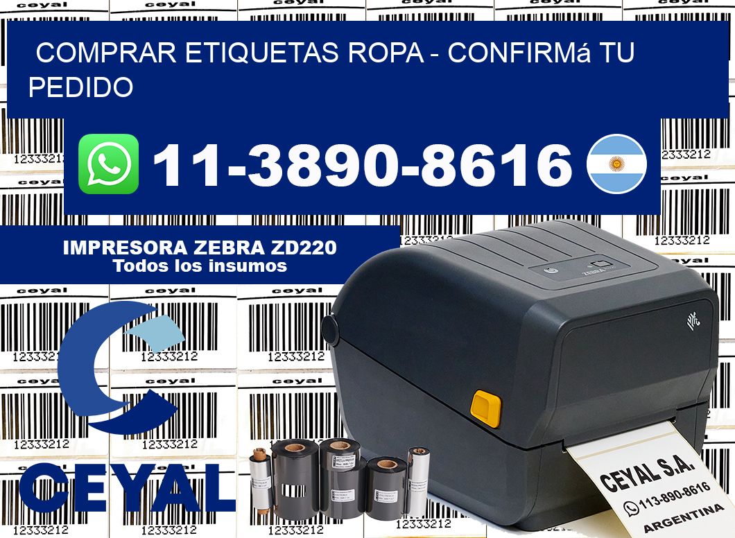 COMPRAR ETIQUETAS ROPA - Confirmá tu pedido