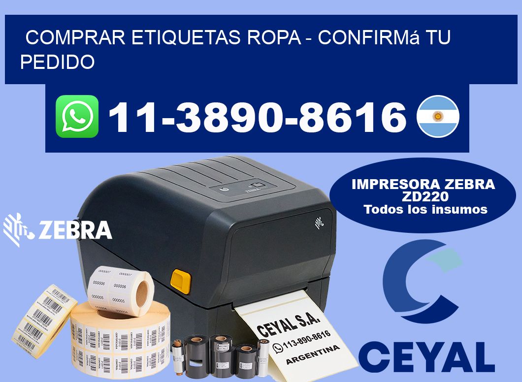COMPRAR ETIQUETAS ROPA - Confirmá tu pedido