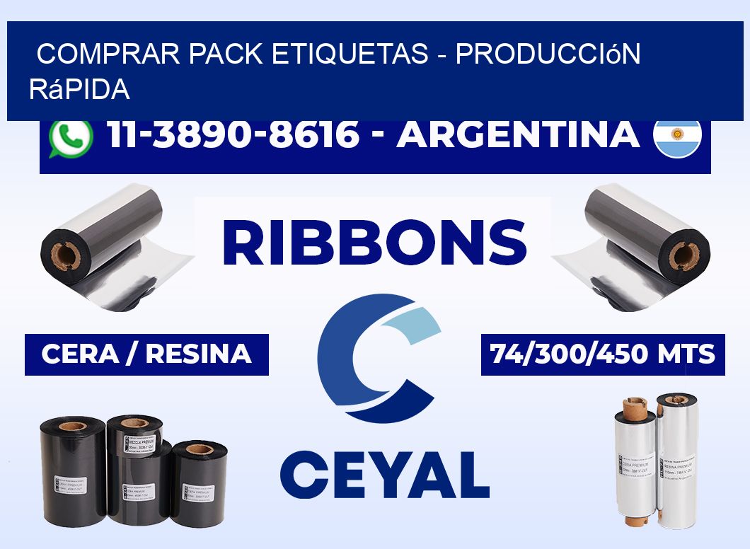 COMPRAR PACK ETIQUETAS - Producción rápida