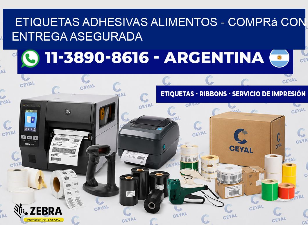 ETIQUETAS ADHESIVAS ALIMENTOS - Comprá con entrega asegurada