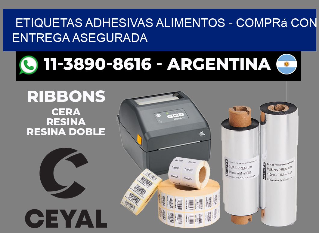 ETIQUETAS ADHESIVAS ALIMENTOS - Comprá con entrega asegurada