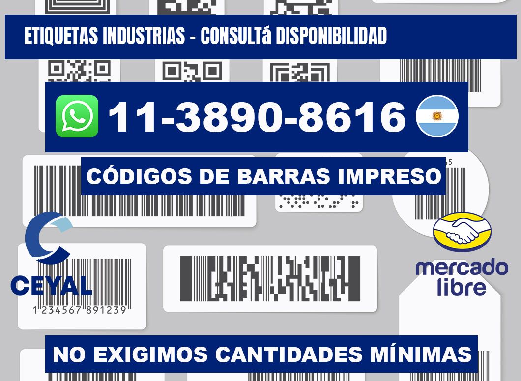 ETIQUETAS INDUSTRIAS - Consultá disponibilidad