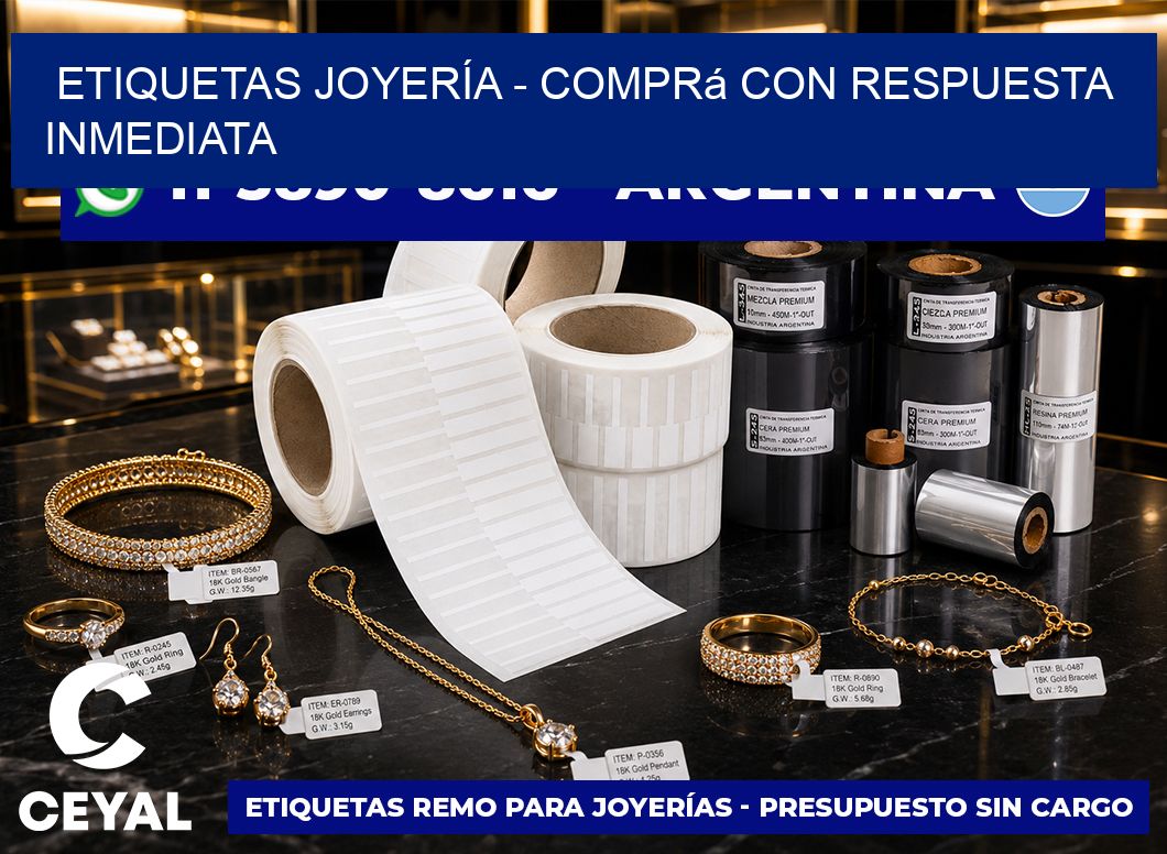 ETIQUETAS JOYERÍA – Comprá con respuesta inmediata
