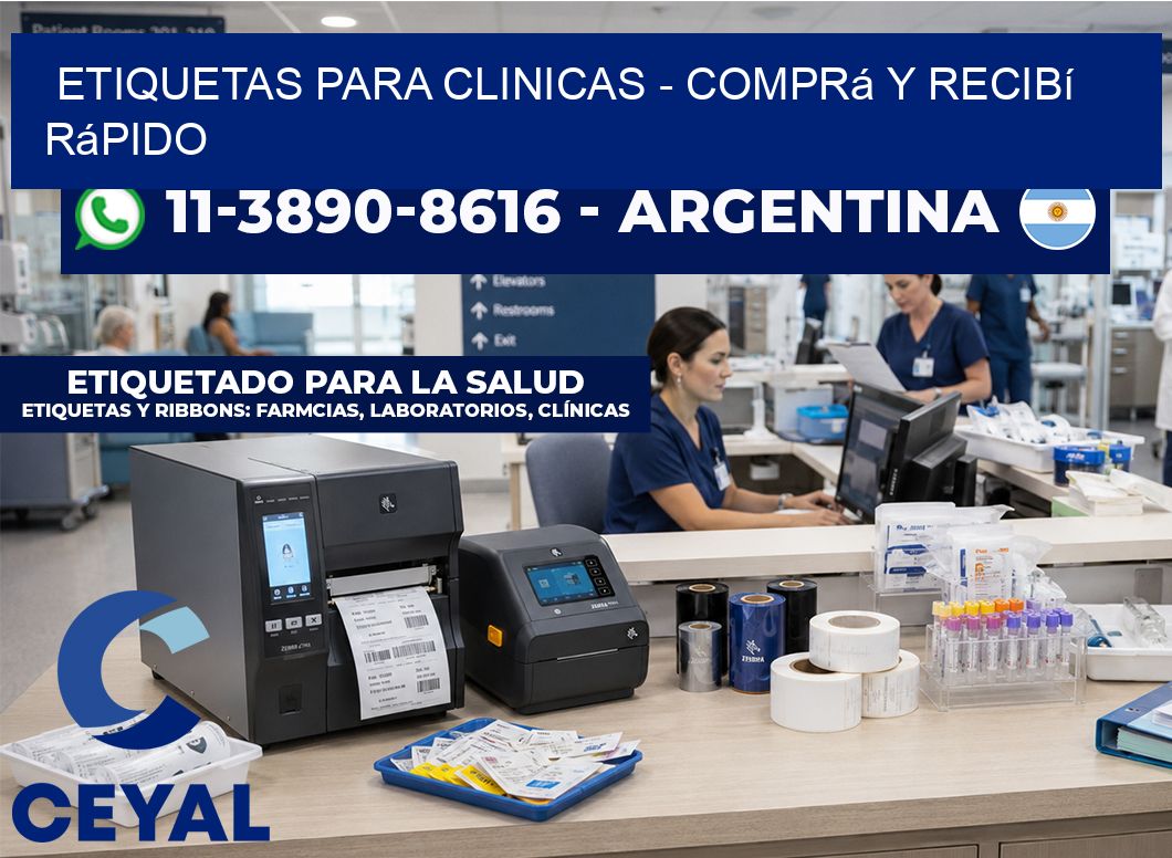 ETIQUETAS PARA CLINICAS - Comprá y recibí rápido