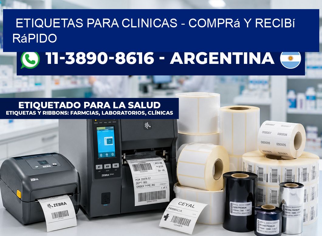 ETIQUETAS PARA CLINICAS - Comprá y recibí rápido