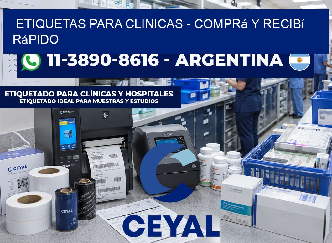 ETIQUETAS PARA CLINICAS - Comprá y recibí rápido