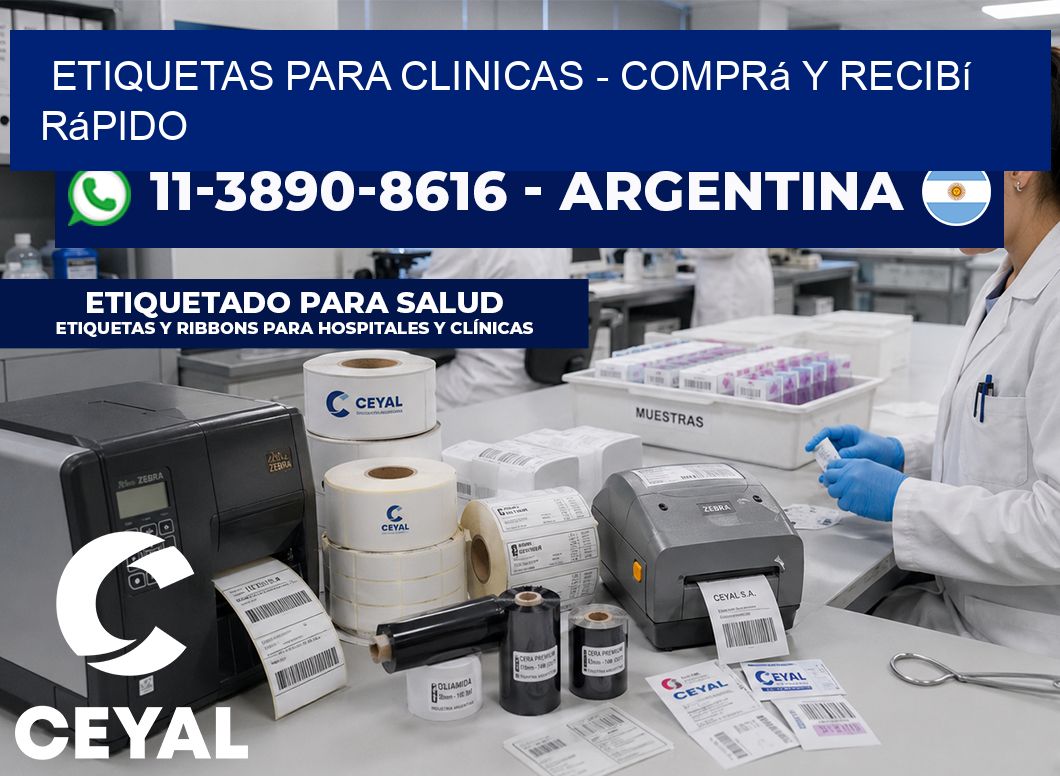 ETIQUETAS PARA CLINICAS - Comprá y recibí rápido