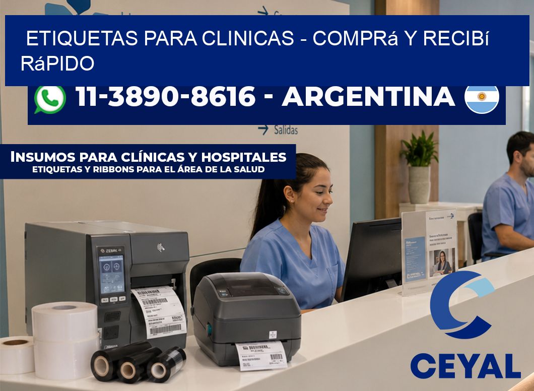 ETIQUETAS PARA CLINICAS – Comprá y recibí rápido