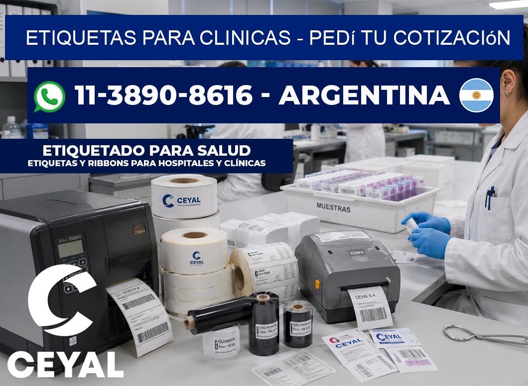 ETIQUETAS PARA CLINICAS - Pedí tu cotización