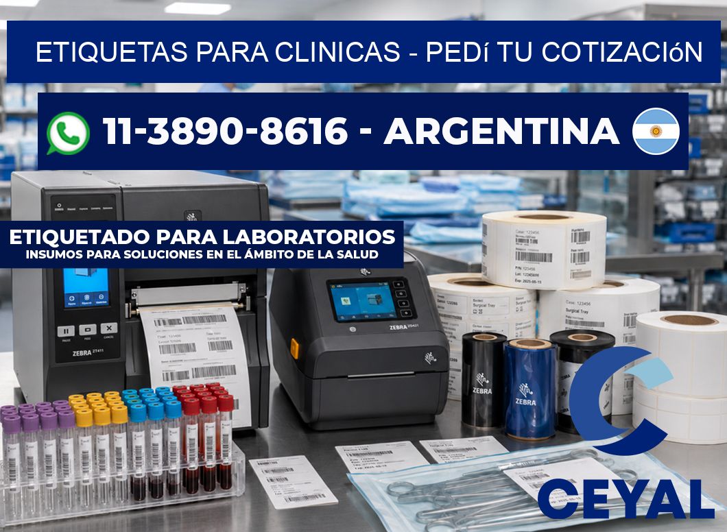 ETIQUETAS PARA CLINICAS - Pedí tu cotización