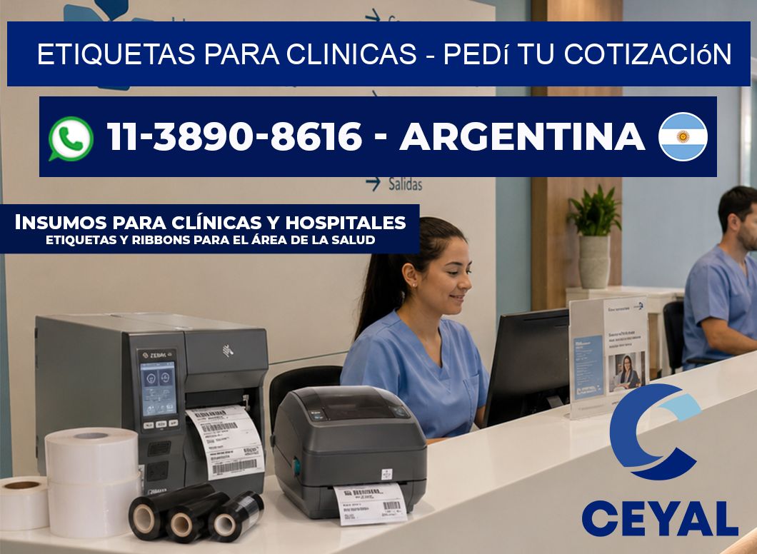 ETIQUETAS PARA CLINICAS - Pedí tu cotización