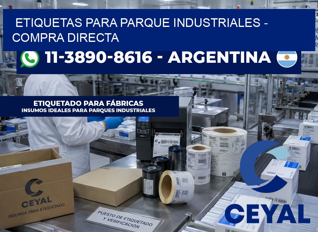 ETIQUETAS PARA PARQUE INDUSTRIALES - Compra directa