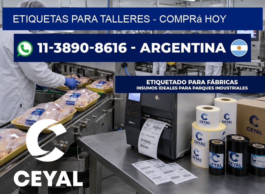 ETIQUETAS PARA TALLERES - Comprá hoy