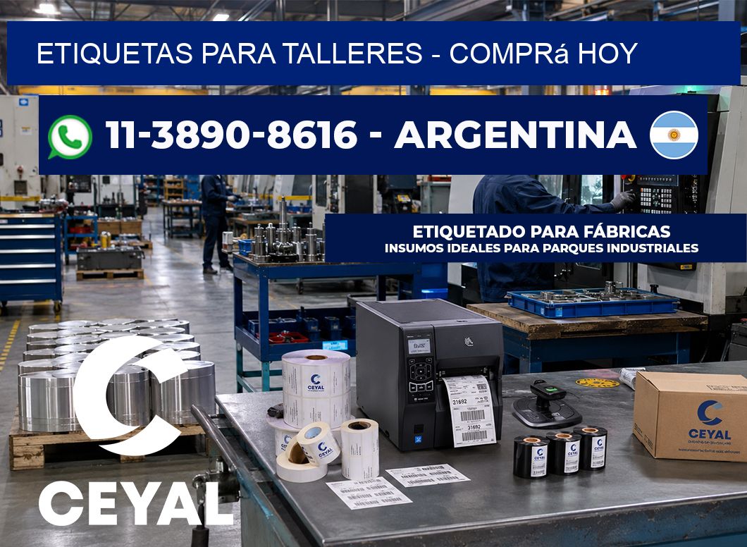 ETIQUETAS PARA TALLERES – Comprá hoy