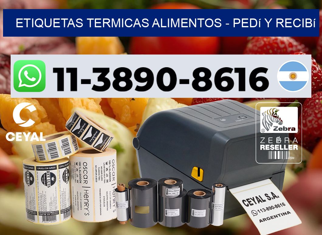 ETIQUETAS TERMICAS ALIMENTOS - Pedí y recibí