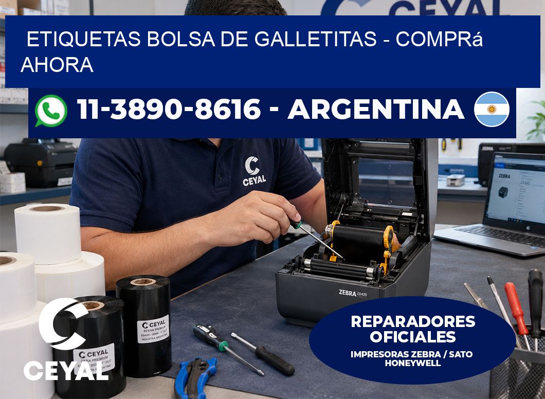 Etiquetas Bolsa de galletitas - Comprá ahora