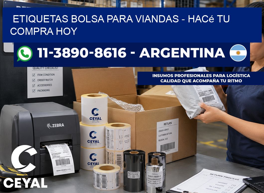Etiquetas Bolsa para viandas - Hacé tu compra hoy